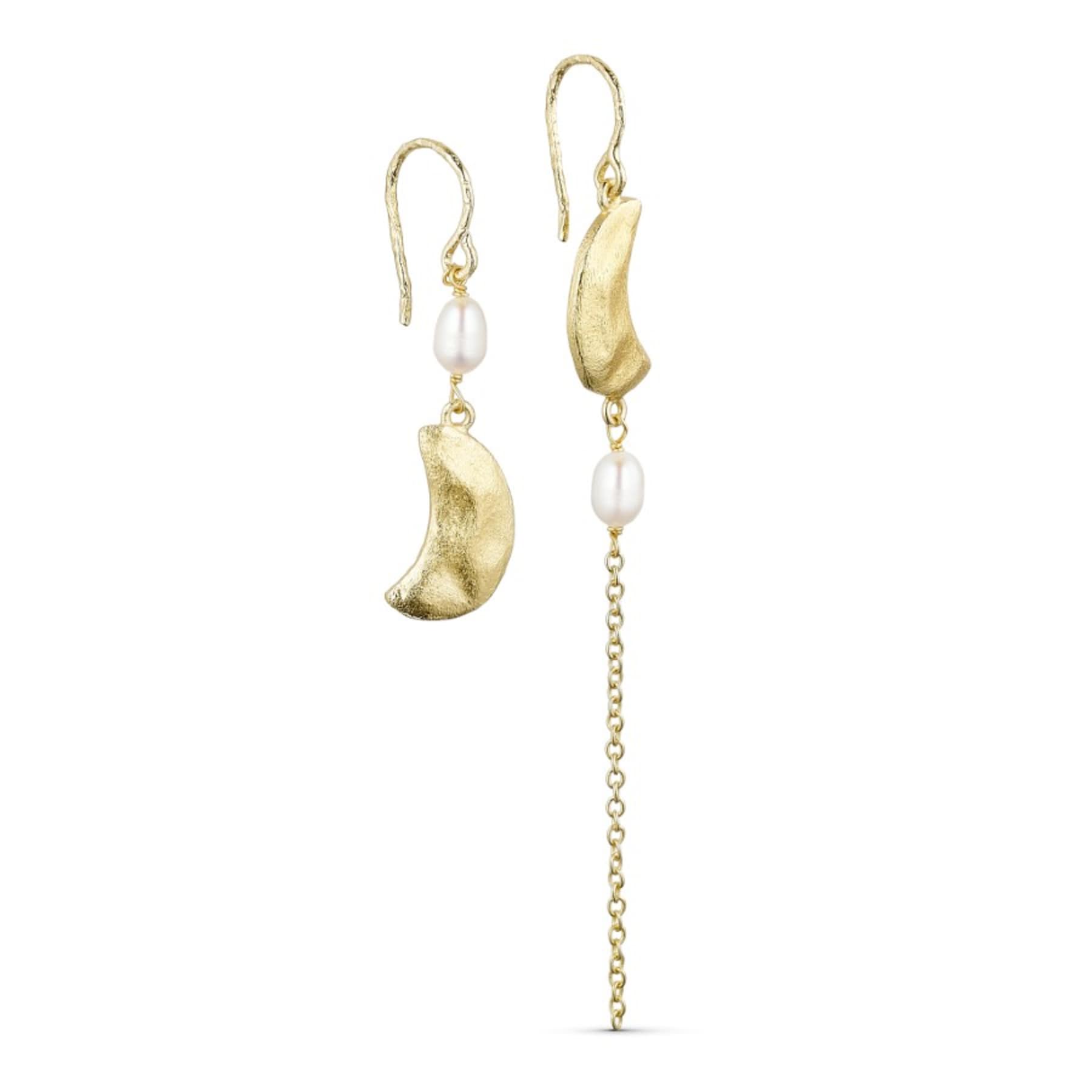 Noelle hook earrings with pearls - Gold