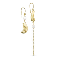 Noelle hook earrings with pearls - Gold