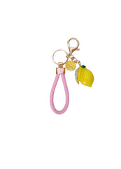 Lemon rhinestone keyhanger yellow