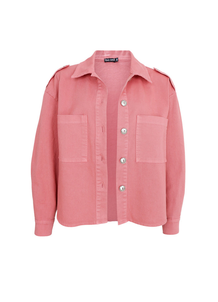 Tully shirt jacket dust rose